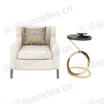 One-person sofa with low back
