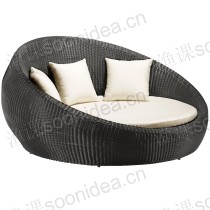 Brief low back sofa for two