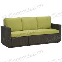 Nordic style sofa for three