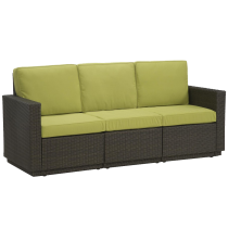 Green sofa with bed